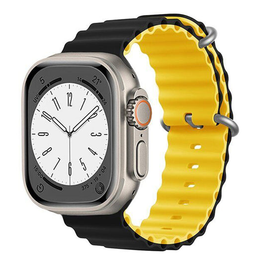 Banda para Apple watch, Black-yellow, 38mm 40mm 41mm