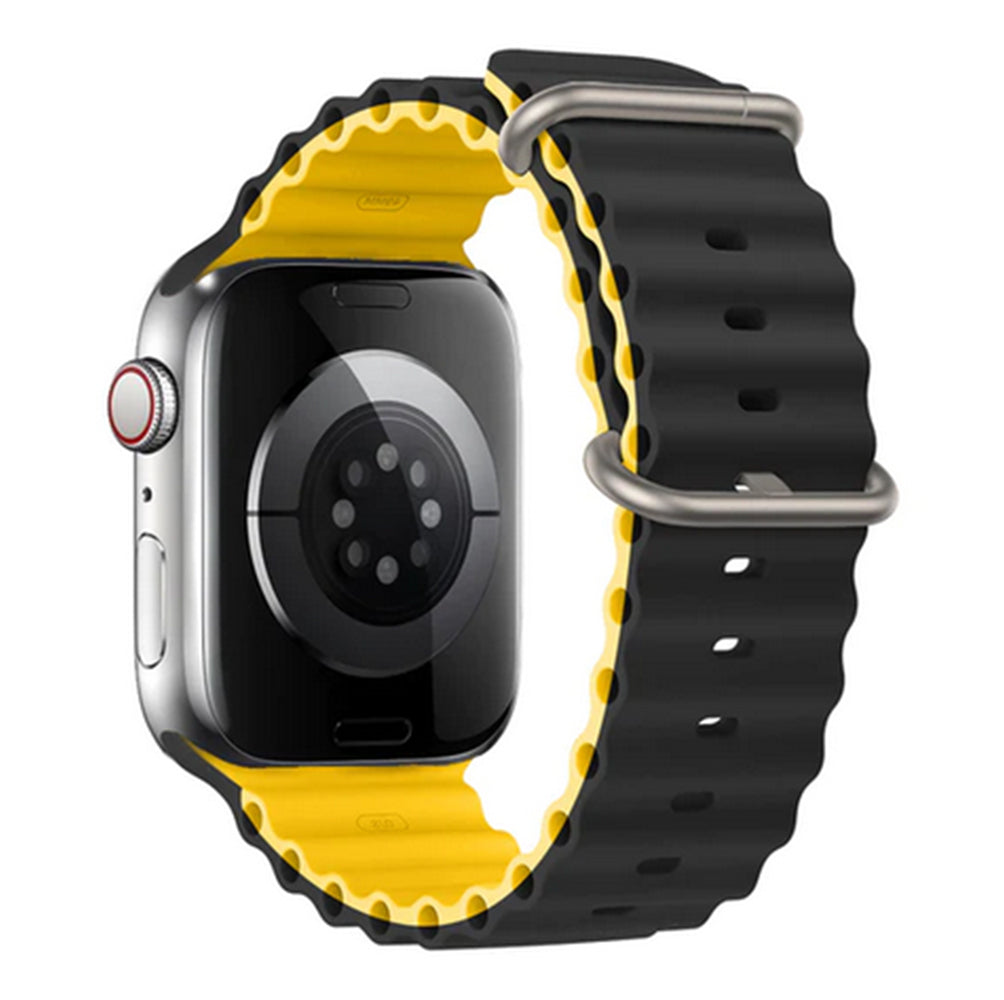 Banda para Apple watch, Black-yellow, 38mm 40mm 41mm