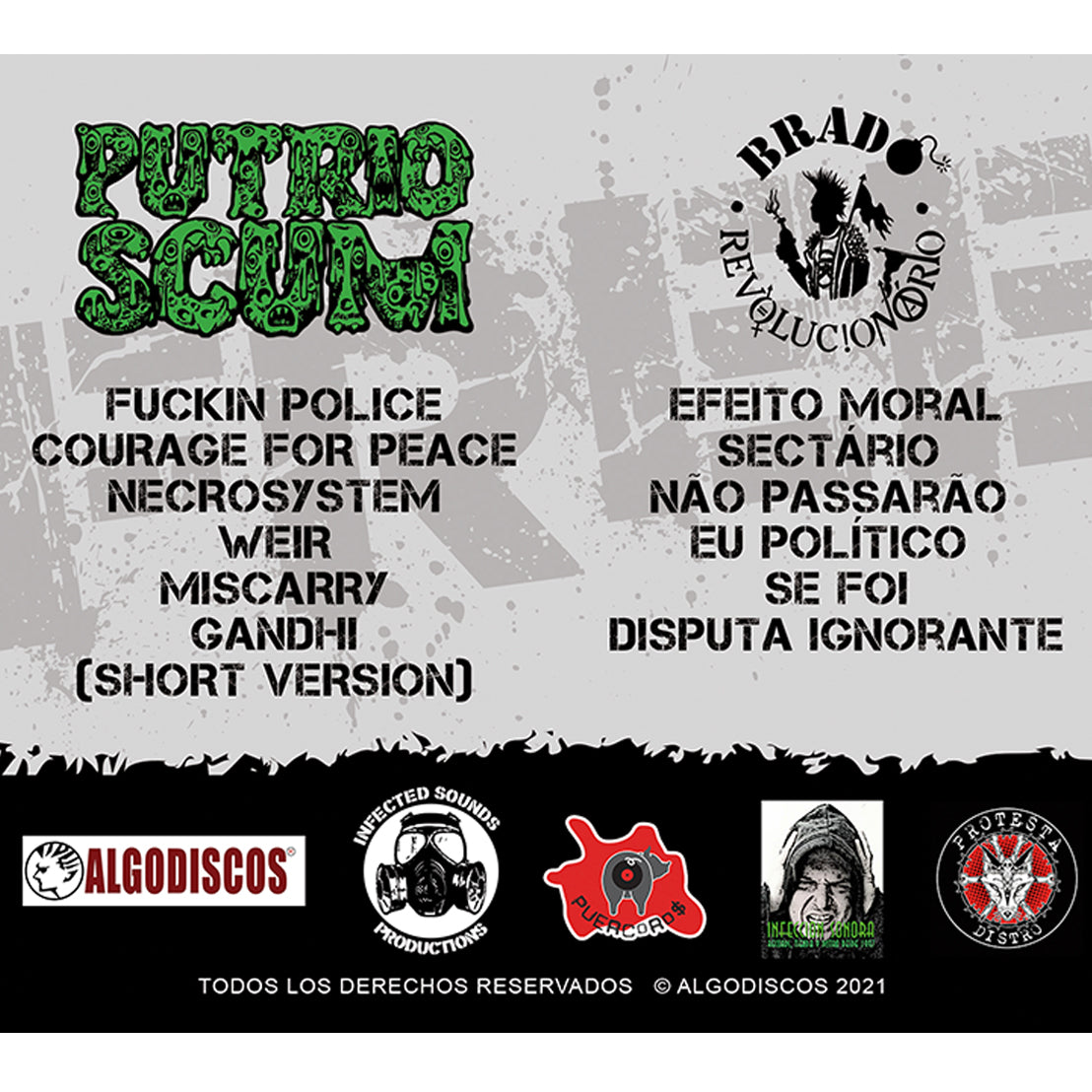 SPLIT - PUTRID SCUM / BRADO REVOLUCIONARIO - Efeito Moral